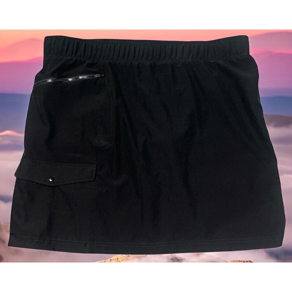 Avalanche Outdoor Skort Women’s XL Black A-Line Hiking Active Nylon Lined Shorts